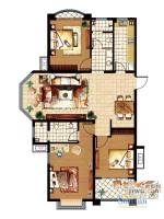齐鲁涧桥3室2厅2卫126㎡户型图