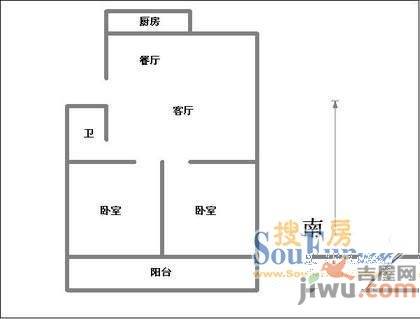 龙园2室2厅1卫户型图