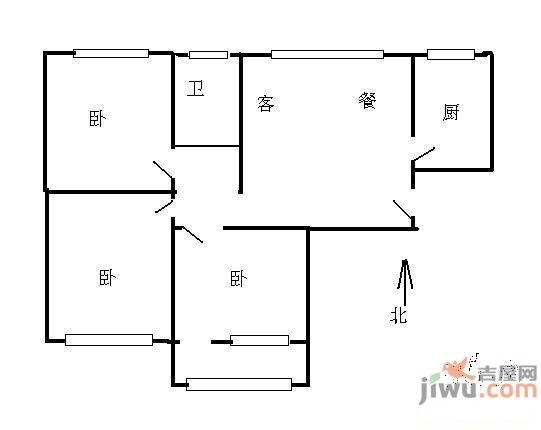 丰奥华府0室2厅1卫户型图