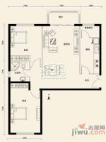 银丰花园2室2厅1卫101㎡户型图
