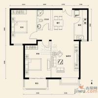 银丰花园2室2厅1卫96㎡户型图