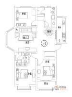 齐鲁涧桥3室2厅2卫120㎡户型图