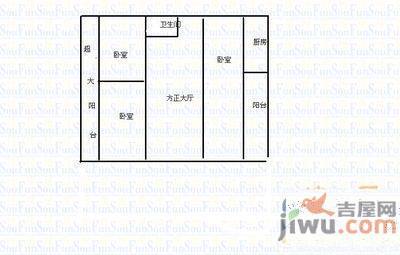 中泰发展大厦3室2厅1卫145㎡户型图