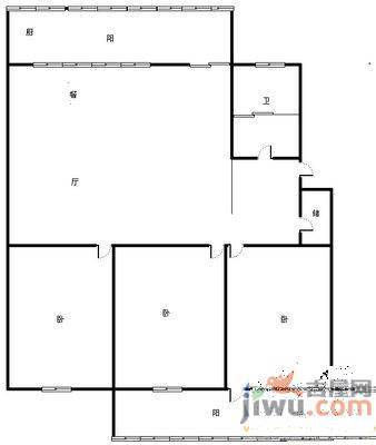 中泰发展大厦3室2厅1卫145㎡户型图