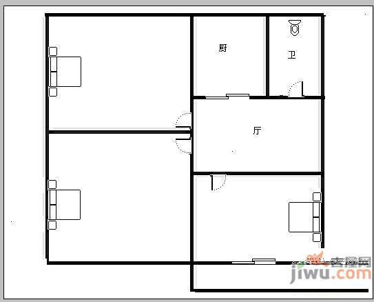 苏家小区3室1厅1卫户型图