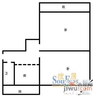 济南边庄花苑2室0厅0卫户型图