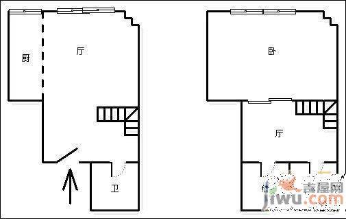 诚基中心二期2室2厅2卫101㎡户型图