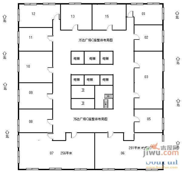 济南万达广场普通住宅50㎡户型图