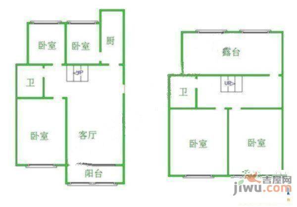 明湖天地2室1厅1卫户型图