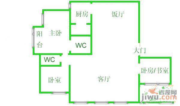 君悦华庭5室2厅1卫205㎡户型图