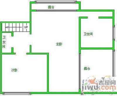 中天花园叠翠谷2室2厅1卫89㎡户型图