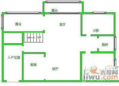 中天花园叠翠谷2室2厅1卫89㎡户型图