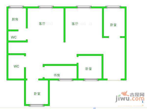 虹桥新村2室2厅1卫81㎡户型图