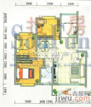 城市山水公园3室2厅1卫99.9㎡户型图