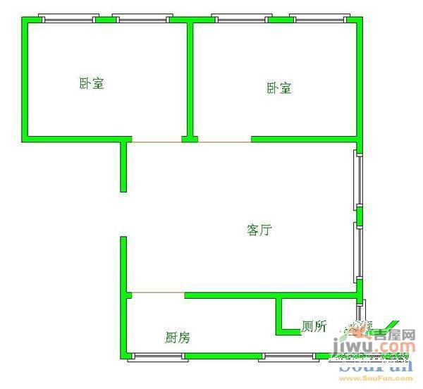 宅吉小区3室1厅2卫160㎡户型图