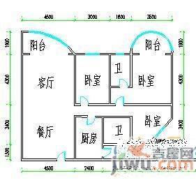 中天宅吉碧苑3室2厅2卫140㎡户型图