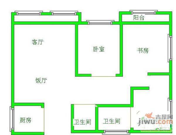 创世纪新城3室2厅2卫138㎡户型图