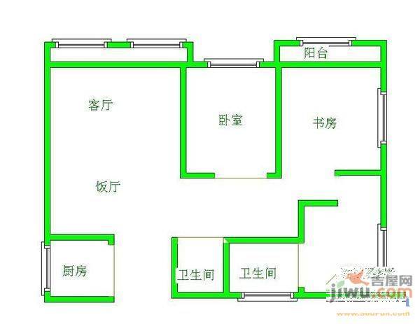 创世纪新城3室2厅2卫138㎡户型图