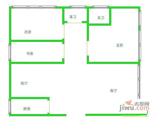 贵龙园4室2厅3卫202㎡户型图