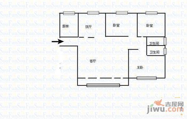 贵龙园4室2厅3卫202㎡户型图