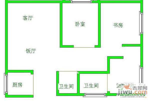 创世纪新城3室2厅2卫138㎡户型图