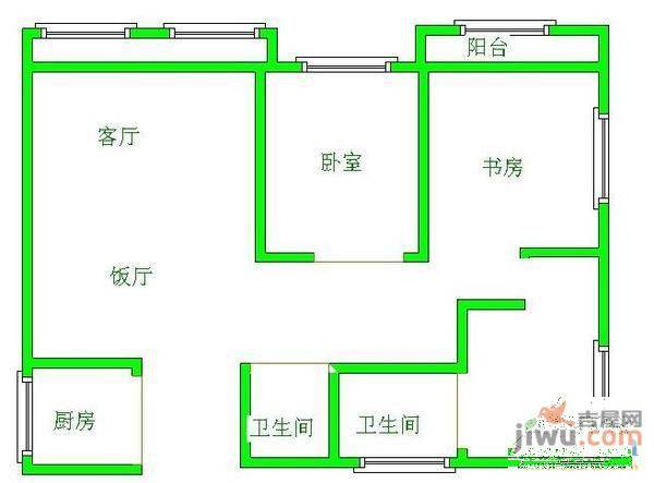 创世纪新城3室2厅2卫138㎡户型图