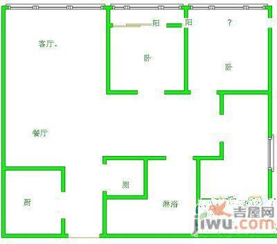 创世纪新城3室2厅2卫138㎡户型图