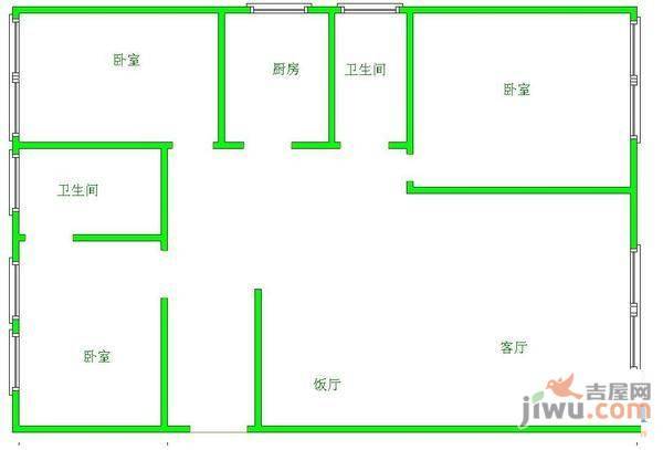 中兴世家4室3厅2卫181㎡户型图