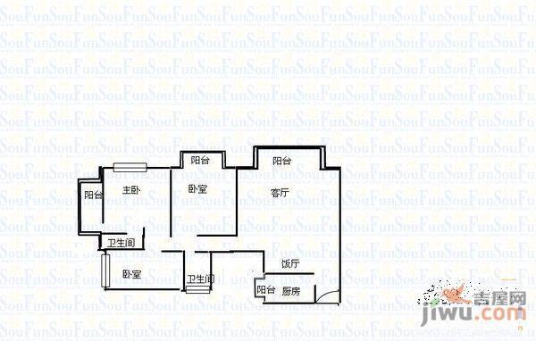 中兴世家4室3厅2卫181㎡户型图