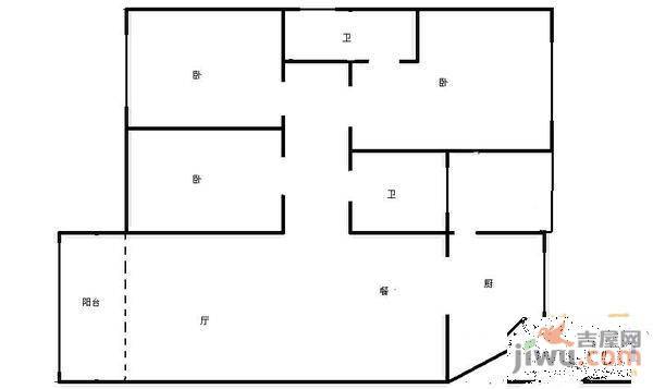 中兴世家4室3厅2卫181㎡户型图