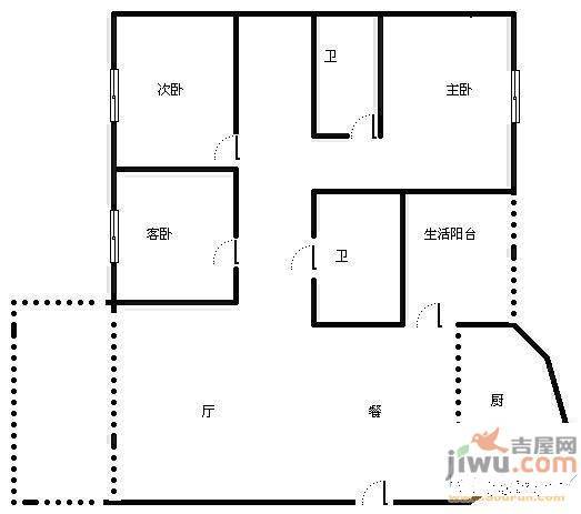 中兴世家4室3厅2卫181㎡户型图