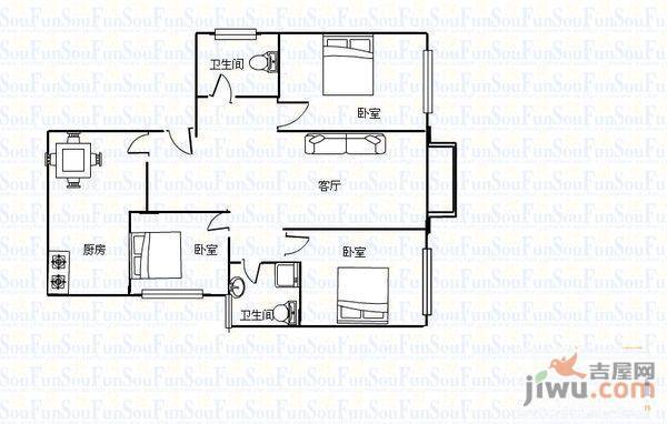 中兴世家4室3厅2卫181㎡户型图