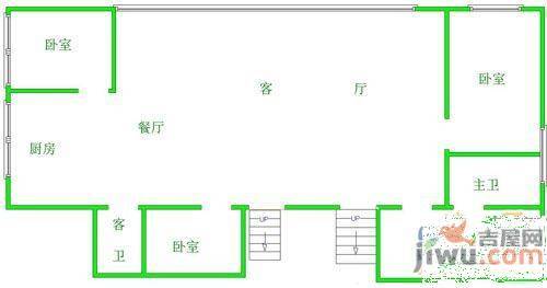 西湖佳苑2室1厅1卫60㎡户型图