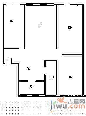 五岳新村4室2厅2卫156㎡户型图