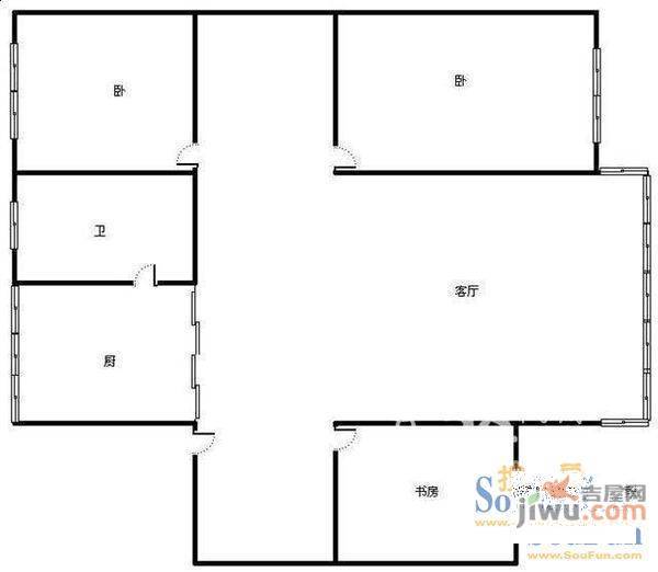 五岳新村4室2厅2卫156㎡户型图