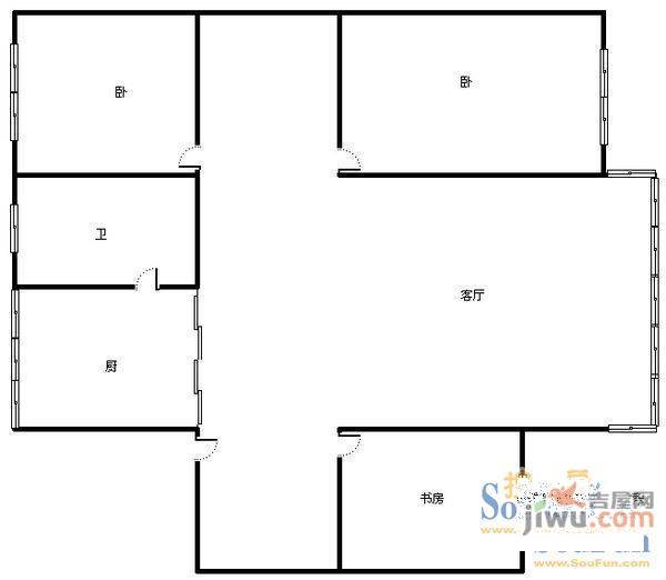 五岳新村4室2厅2卫156㎡户型图