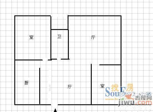 世纪城龙慧苑2室3厅2卫户型图