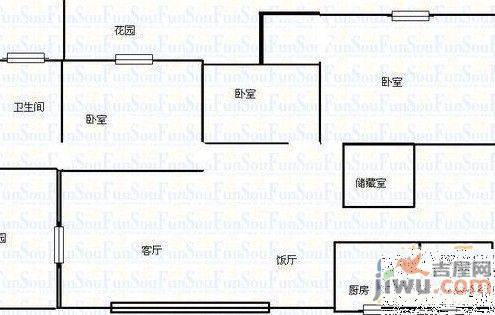 银通山庄鸿禧园3室2厅2卫157㎡户型图