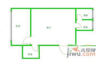 贵乌路好日子3室2厅1卫100㎡户型图