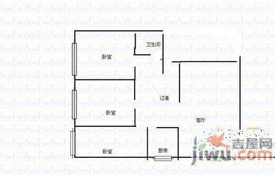 贵乌路好日子3室2厅1卫100㎡户型图