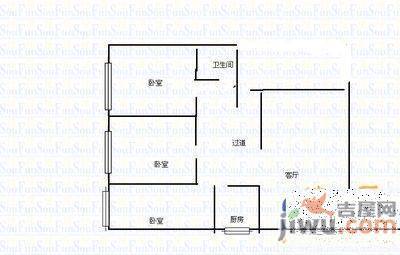 贵乌路好日子3室2厅1卫100㎡户型图