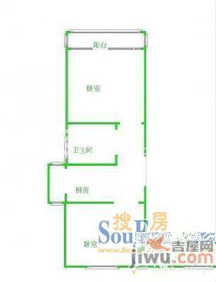 黄山冲佳居苑2室2厅1卫户型图