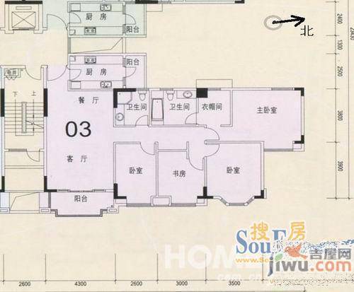 御温泉4室2厅2卫户型图