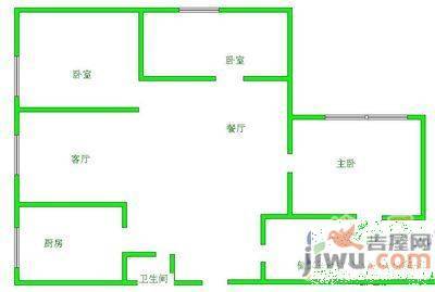 能辉大厦3室2厅2卫180㎡户型图