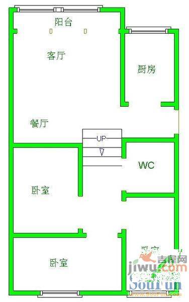 永诚明彩居2室1厅1卫70㎡户型图