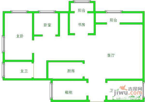 帝豪名都3室2厅2卫144㎡户型图