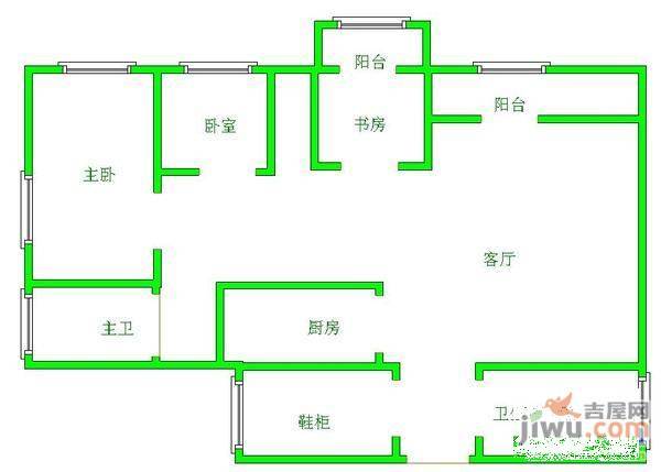 帝豪名都3室2厅2卫144㎡户型图