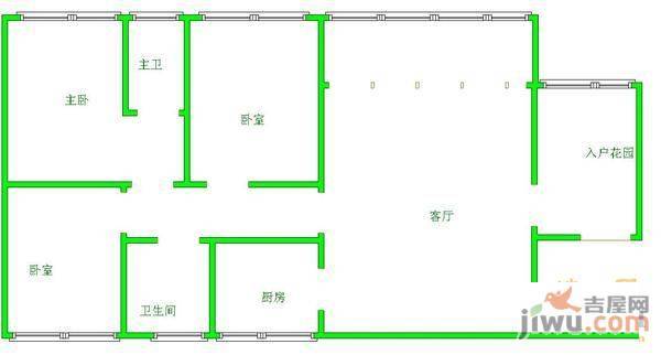 智慧龙城玲珑水榭2室2厅1卫94㎡户型图