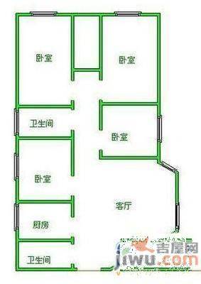 全林广场3室2厅2卫120㎡户型图