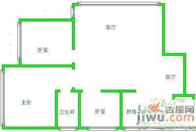 全林广场3室2厅2卫120㎡户型图